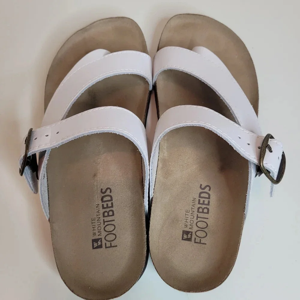 White Mountain White Carly Footbed Sandals 27702 Size Women's 8 NEW